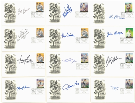 Lot of (33) Single Signed Cachet & Cut Signatures From Baseball Stars (Beckett PreCert)